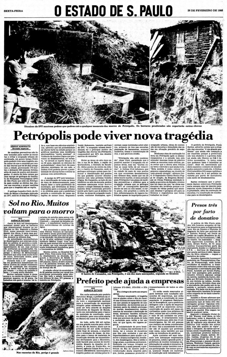 Petrópolis, RJ (1988) Acervo/O Estado de S. Paulo
